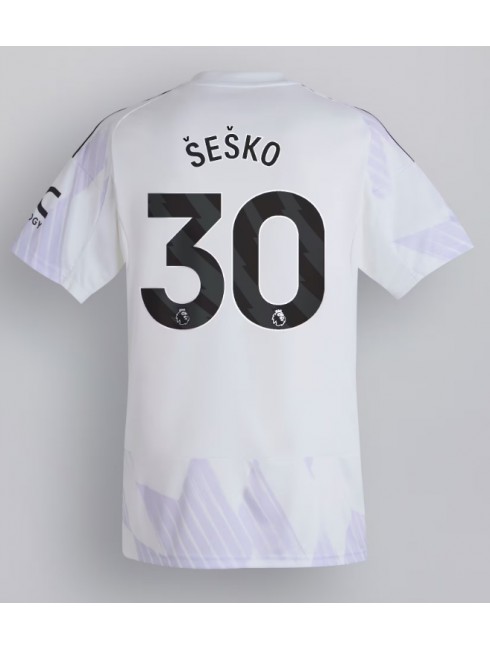 Muži Futbalové oblečenie Manchester United Benjamin Sesko #30 2025-26 Krátky Rukáv - Preč Muži Futbalové oblečenie Manchester United Benjamin Sesko #30 2025-26 Krátky Rukáv - Preč